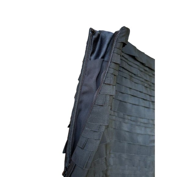 Per Se Black Textured Layered Skirt Size 10 US/12 UK - Picture 6 of 8